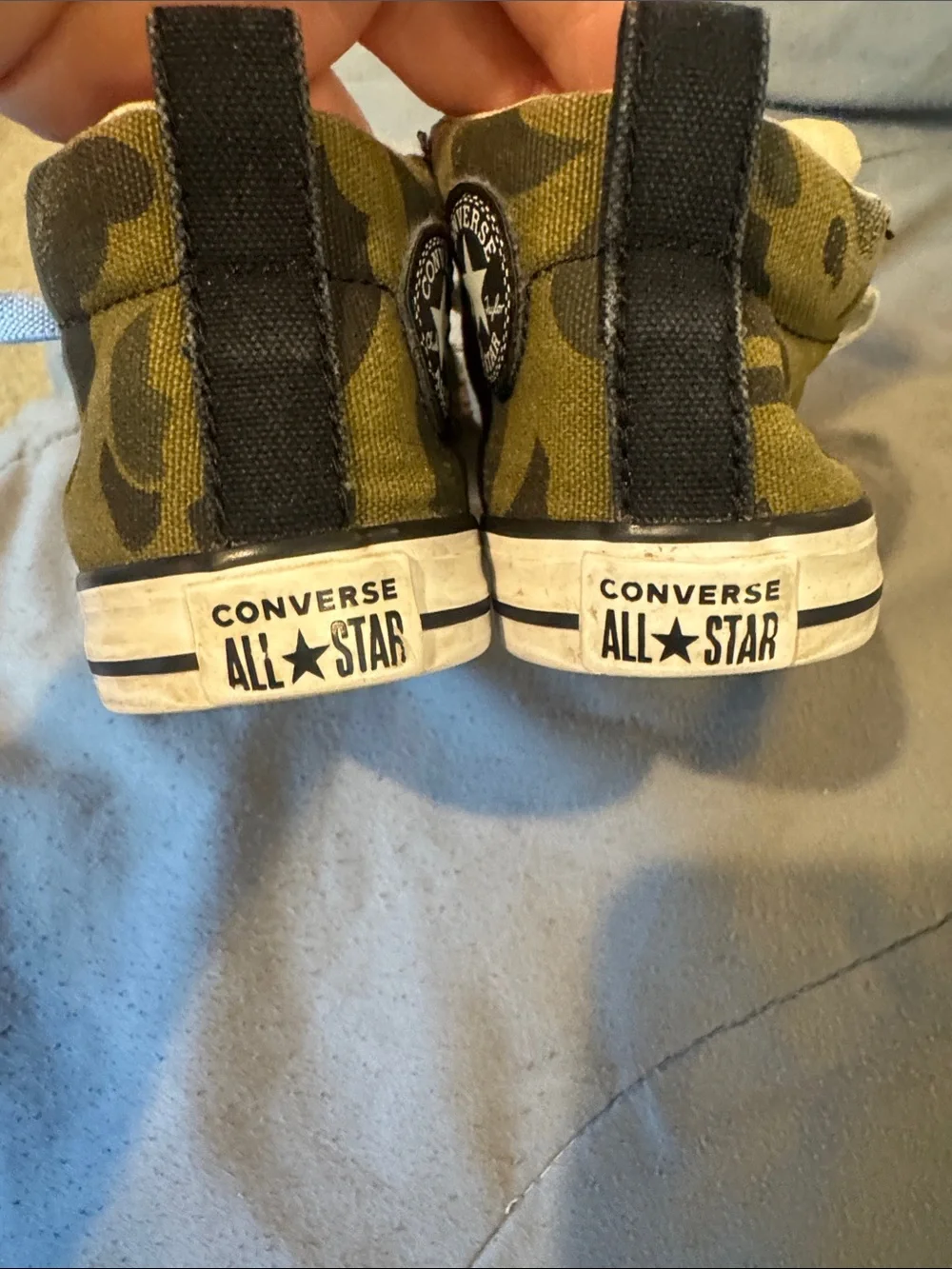 Converse Kids All Star High-Top Sneakers - Olive Camo & White